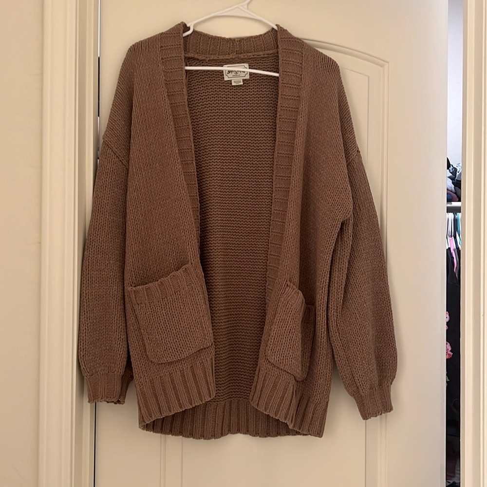Knit cardigan sweater